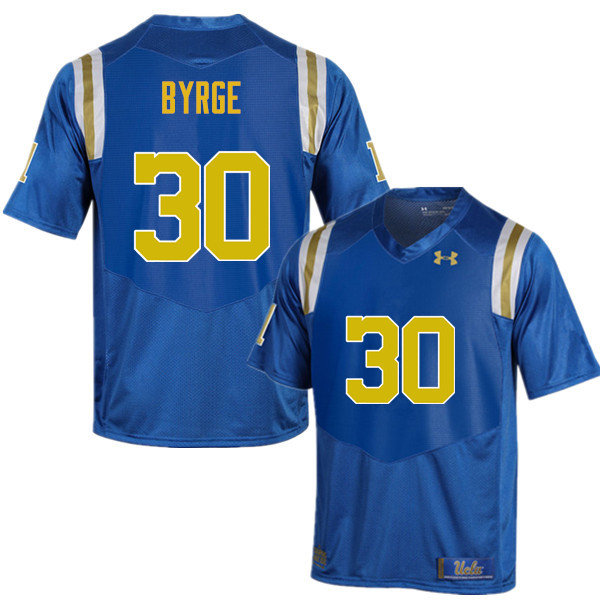 Men #30 Zachary Byrge UCLA Bruins Under Armour College Football Jerseys Sale-Blue